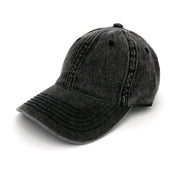 Gorra de Béisbol Vintage Deslavada en Negro | HA2106007