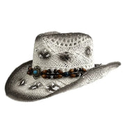 Sombrero Vaquero con Estampado Animal en Gris Plata | HA2204031