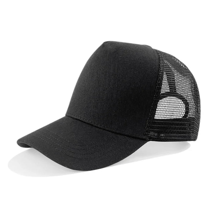 Gorra Trucker con Frente Liso en Negro | HA2206067