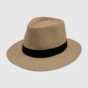 Sombrero Fedora de Paja con Banda en Marron | HA2504002