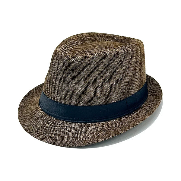 Sombrero Fedora de Paja Texturizado en Marron Oscuro | HA2504094