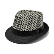 Sombrero Fedora Estampado con Banda en Marfil Azul | HA2504095