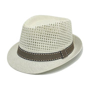 Sombrero Fedora de Paja con Banda en Beige Claro | HA2504272