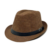 Sombrero Fedora de Paja con Banda y Hebilla | HA26041989