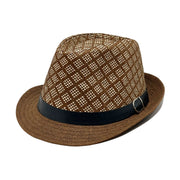 Sombrero Fedora de Paja con Patrón Geométrico | HA26041990