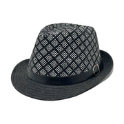 Sombrero Fedora de Paja con Patrón Geométrico | HA26041990