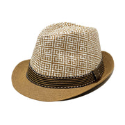 Sombrero Fedora de Paja Tejida con Banda | HA26041991