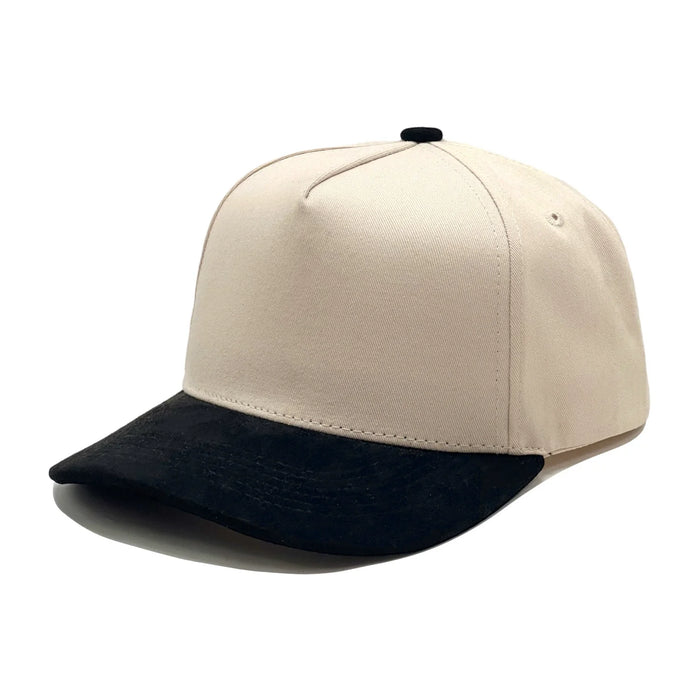 Gorra de Béisbol con Visera en Contraste en Beige Negro | HA26052314